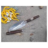 Garden Lot - Thermometer, Hand Tools, Etc