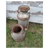 (2) Antique Milk Cans