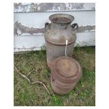 (2) Antique Milk Cans