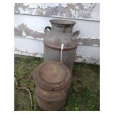 (2) Antique Milk Cans
