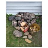 Large Lot of Garden Rocks - Larger & Small