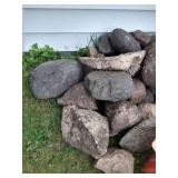 Large Lot of Garden Rocks - Larger & Small