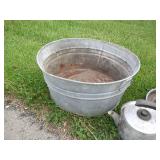 Misc Vintage Metal Items - Wash Tub, Chicken Feeder, Etc