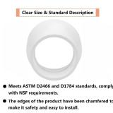 6 Pack of 2" x 1-1/2" PVC DWV Coupling Adapters (Socket x Socket) Schedule 40 PVC DWV Slip Reducing Coupling Pipe Fittings, PVC Increaser/Reducer Coupling for Home Sewer Plumbing - Brand New