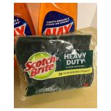 Ajax Dish Soap and Scotch Brite Pads