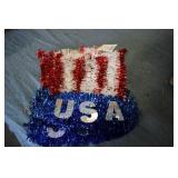 Box of USA party items...