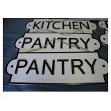 Kitchen and Pantry Signs...