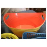 Plastic tubs and baskets...