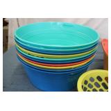 Plastic tubs and baskets...
