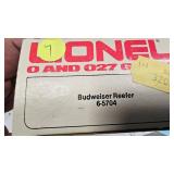 Lionel Budweiser Reefer and Lines Flat car w/bulkheads