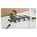 Ertl John Deere Mower Conditioner Toy 1/16 and Four Bottom Plow