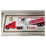 1995 NFL Team Collectible, Die Cast Transporter w/box, Like New, Falcons