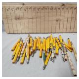 Lot of Bullet Pencils with various advertising