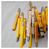 Lot of Bullet Pencils with various advertising