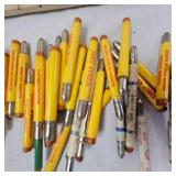 Lot of Bullet Pencils with various advertising