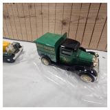 Lot of 2 Delivery Truck Coin Banks with advertising