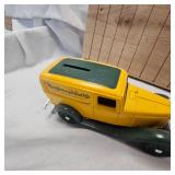 Lot of 2 Delivery Truck Coin Banks with advertising