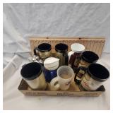 Lof of Insulated Beer Mugs, Schlitz, Hamm