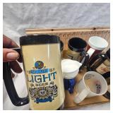 Lof of Insulated Beer Mugs, Schlitz, Hamm