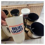 Lof of Insulated Beer Mugs, Schlitz, Hamm