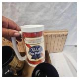 Lof of Insulated Beer Mugs, Schlitz, Hamm
