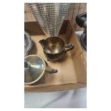Colander-Plated Silver Creamer/Sugar, pot