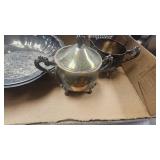 Colander-Plated Silver Creamer/Sugar, pot