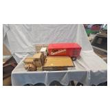 Model Wood Flatbread Truck and Go Gambles Truck Hauler