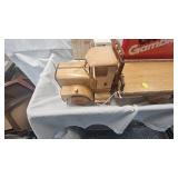 Model Wood Flatbread Truck and Go Gambles Truck Hauler