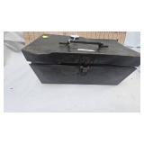 Metal Handled Tool Box with assorted tools
