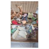 Lot of Miniatures, Birds, Birdhouses, etc