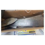 Assorted Tool Lot, Wrenches, Saw, level, and more