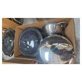 Lot of Graniteware Canning Pots and Colandar