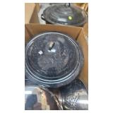 Lot of Graniteware Canning Pots and Colandar