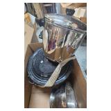 Lot of Graniteware Canning Pots and Colandar