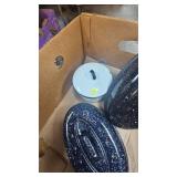 Enamelware Pot, Roaster and Bucket of Utensils, Silverware
