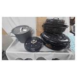 Lot of Graniteware Roasters