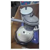 Lot of Enamel Cooking Pot, Saucepan and Cofee Pot