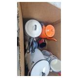 Lot of Enamel Cookware Assorter