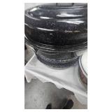 Graniteware Roaster, enamal bowls, etc
