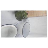 Enamel Strainer, Teapot, Kettle and Chicken Roaster