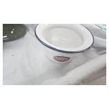 Enamel Strainer, Teapot, Kettle and Chicken Roaster