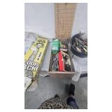 Floor Jack, Bolts, Screws, Screwdriver Lot
