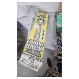 Floor Jack, Bolts, Screws, Screwdriver Lot