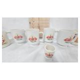 Trojan Brand Lot of Coffee Cups and Toothpick Holder