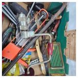 24" Pipe Wrench, Hand Drill, Misc