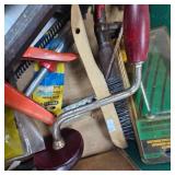 24" Pipe Wrench, Hand Drill, Misc