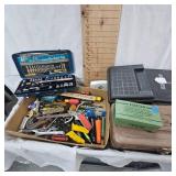 Lot of Tool Box, Sockets, Etc