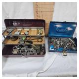 Handtool Lot with 2 Metal Toolboxes