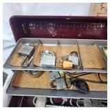 Handtool Lot with 2 Metal Toolboxes